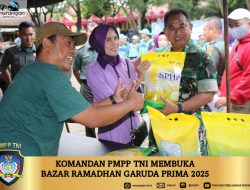 Komandan PMPP TNI Membuka Bazar Ramadhan Garuda Prima 2025