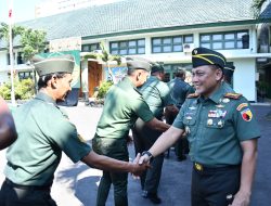 Danrem 083/Bdj Pimpin Acara Korp Raport Kenaikan Pangkat dan Halal Bihalal.