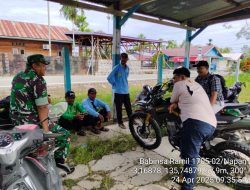 Bati tuud Koramil 1705-02/Napan jalin silaturahmi kepada aparat distrik Makimi.