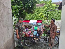 Implementasikan Wanwil, Babinsa Danukusuman Motivasi Pelaku UMKM Pedagang Alat Perabot Rumah Tangga