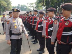 Apel Pengecekan kesiapan personel Korsabhara Baharkam Polri dalam pengamanan May day (hari buruh)