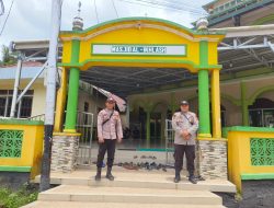 Samapta Polsek Menyuke Lakukan Pengamanan Sholat Jum’at