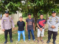 Memberi Imbauan Kamtibmas Kepada Warga Saat Samapta Polsek Menyuke Laksanakan Patroli Siang