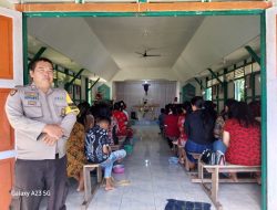 Wujud Toleransi dan Keamanan, Polsek Sebangki Amankan Ibadah Umat Katolik