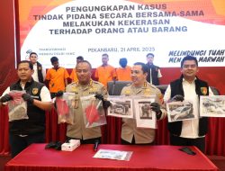 Polda Riau Tangkap Empat Debt Collector Yang Terlibat Pengrusakan dan Intimidasi