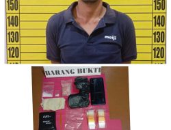Satresnarkoba Polres Landak Amankan Tersangka dan Barang Bukti Shabu di Antan Rayan