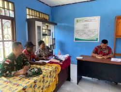 Dukung Program Pemerintah Daerah, Satgas Yonif 131/Brajasakti Hadiri Rapat Anggaran Pendapatan dan Belanja Kampung di Distrik Mannem Perbatasan Papua