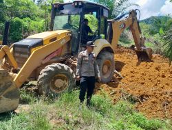 Pengolahan Lahan Jagung Percontohan, Wujud Komitmen Polsek Sebangki untuk Masyarakat