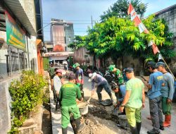 Danramil 03 Serengan Gandeng Warga dan Ormas Kerja Bakti KBD Tahap II TA. 2025