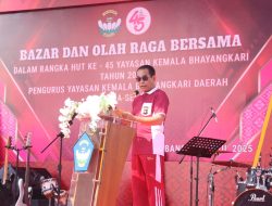 Meriahkan HUT YKB ke-45, Bhayangkari Polda Sumsel Gelar Olahraga Bersama Dan Bazar UMKM