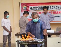Polda Papua Barat Musnahkan Barang Bukti Narkoba Jenis Ganja Sebanyak 353,99 Gram
