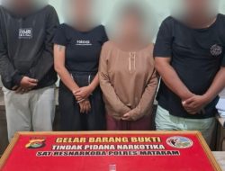 Empat Orang Diamankan, Dua Pasangan Saling Tukar saat Konsumsi Narkoba di Mataram