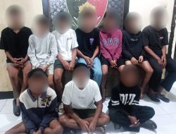 Polsek Mataram Amankan 10 Terduga Pengeroyokan, 7 Diantaranya Masih Dibawah Umur