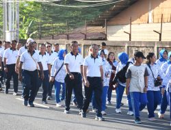 Semarakkan HUT ke-7 Koarmada III, Lantamal XIV Laksanakan Olahraga Bersama