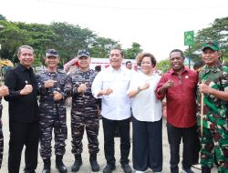 Danlantamal XIV Dampingi Menkes RI Saat Peletakan Batu Pertama Pembangunan RSUD Raja Ampat