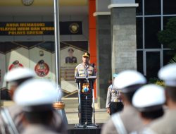 Pimpin Apel Pagi, Kapolres Gresik Tegaskan Komitmen Tingkatkan Pelayanan Masyarakat