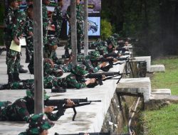 Asah Naluri Tempur, Prajurit Lantamal XIV Laksanakan Latihan Menembak
