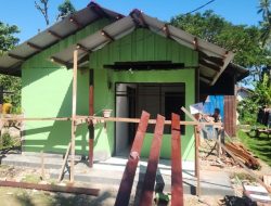 Program TMMD Ke-124 Kodim 1802 Sorong Mencapai Tahap Pemasangan List Plang
