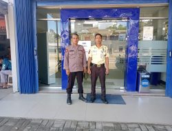 Polisi Sambangi Satpam Bank BRI di Desa Paloan, Antisipasi Tindak Kejahatan