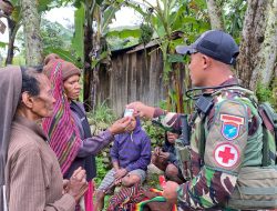Dekat Dan Dicintai Rakyat, Satgas Yonif 641/Bru Laksanakan Komsos Ciptakan Kebersamaan Humanis Bersama Masyarakat Distrik Walesi