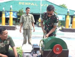 Denpal V/1 Madiun Ciptakan Mesin Pencacah Pakan Ternak Berkemampuan Tinggi