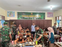 Pola Hidup Sehat untuk Anak, Kodam I/BB Gelar Makan Sehat Bergizi di SDN 065011 Medan Selayang