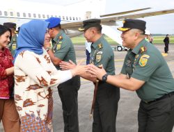 Kedatangan Ibu Evi Agus Subianto dalam Rangka Kunjungan Kerja ke Makorindam II/Sriwijaya
