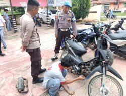 Polsek Menjalin Tertibkan Penggunaan Knalpot Brong ke Sekolah