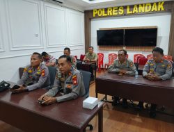 Kapolres Landak dan PJU Ikuti Arahan Kapolri Terkait Pemberantasan Premanisme Secara Virtual