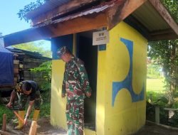 KA. Kampung Puas TMMD Ke – 124 Kodim 1802/Sorong Rehab MCK Sesuai Standar Kesehatan