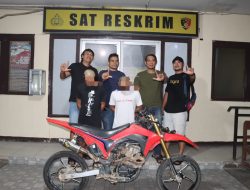 Dua Pelaku Curanmor Berhasil Diringkus Oleh Jatanras Polres Landak, Satu Unit Sepeda Motor Honda CRF Diamankan