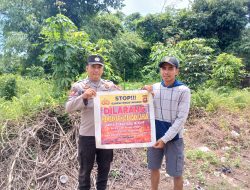 Aktif Cegah Karhutla Polsek Menjalin Sosialisasi dan Himbauan Langsung kepada Masyarakat