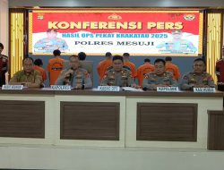 14 Hari Operasi, Polres Mesuji Amankan 7 Lokasi Rawan dan Tangkap 8 Pelaku Kriminal
