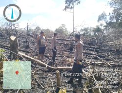 Personel Polsek Menjalin Sigap Datangi Titik Api dan Berikan Himbauan Kepada Pemilik Lahan