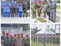 Kolaborasi TNI-Polri dan Pejabat Daerah Meriahkan Ziarah HUT Koarmada III dan Pasmar 3 di Sorong