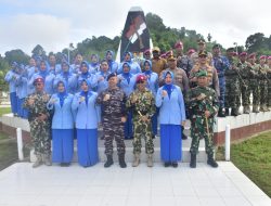 Danyonmarhanlan XIV Hadiri Ziarah Tabur Bunga HUT Koarmada III dan Pasmar 3 di TMP Trijaya Sakti