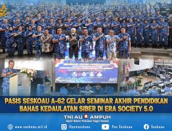Pasis Seskoau A-62 Gelar Seminar Akhir Pendidikan, Bahas Kedaulatan Siber di Era Society 5.0