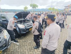 Polda Maluku Gelar Pengecekan Kesiapan Personel dan Kendaraan Dinas Polri
