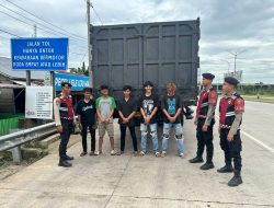 Sat Samapta Polres Ogan Ilir Amankan Lima Pria Diduga Pelaku Pungli di Jalinteng