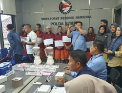 Ditnarkoba Polda Sumsel Memusnahkan Barang Bukti Narkotika