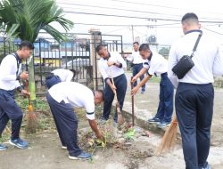 Lantamal XIV Gelar Karya Bakti, GOR Pancasila Bersih Sambut Iduladha