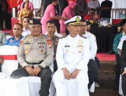 Wadan Lantamal XIV Hadiri Upacara Brimob, TNI AL Tegaskan Sinergi Amankan Laut dan Darat Papua Barat Daya