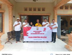 Menyambut HUT Bhayangkara Ke-79, Polda Sumsel Anjangsana ke Keluarga AKP Joko Susilo