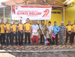Polres Banyuasin dan Polsek Jajaran Serentak Melaksanakan Bhakti Religi Menjelang HUT Bhayangkara Ke 79