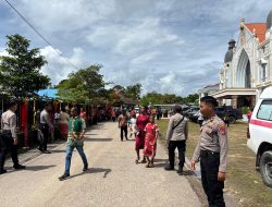 Polres Maybrat Laksanakan Pengamanan Ibadah Misa Syukur Uskup Keuskupan Timika di Paroki Santo Yosep Ayawasi