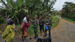 Satgas Yonif 521/DY Binter Terbatas di Wilayah Distrik Walesi Kab. Jayawijaya