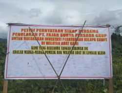 Masyarakat Adat Lembah Klaso Tegas Tolak Sawit: Pasang Bambu Tui Sakral Sebagai Simbol Larangan