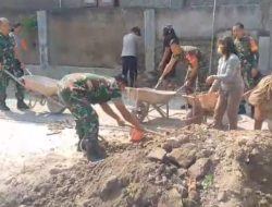 Kepedulian Babinsa Terhadap Masyarakat, Bantu Pembereman Jalan