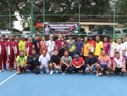 Kapolres Banyuasin Resmi Membuka Turnamen Tenis Lapangan Kapolres Cup Meriahkan HUT Bhayangkara Ke 79