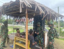 Dengarkan Aspirasi dan Masukan dari Warga, Satgas Yonif 521/DY Laksanakan Binter di Kampung Muaranawa